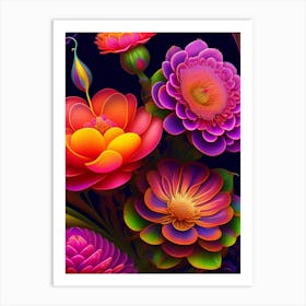 Colorful Flowers 1 Art Print