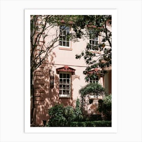 Savannah Pink Building, South Carolina Art Print