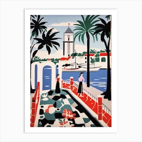 Ponte Vasco De Gama, Portugal, Colourful 3 Art Print