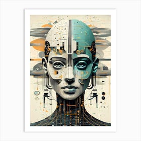 Ai Android Woman Art Print