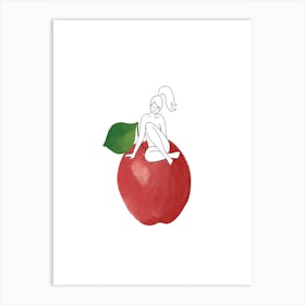 Apple Girl  Art Print