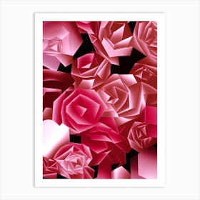 Abstract Roses Art Print