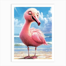 Pink Flamingo 5 Art Print