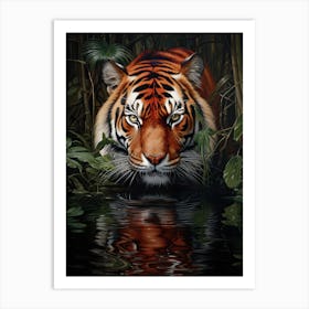 Tiger Art In Photorealism Style 1 Art Print