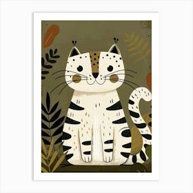 Striped Cat 14 Art Print