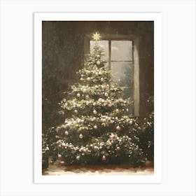 Christmas Tree In The Window Art Print