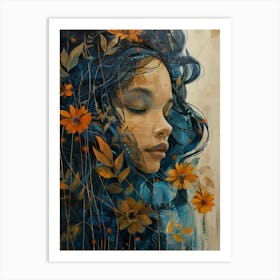 'Blue Flower' Art Print