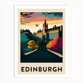 Edinburgh 3 Vintage Travel Poster Art Print