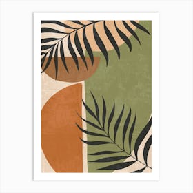 Palm Leaves Canvas Print 3 Art Print