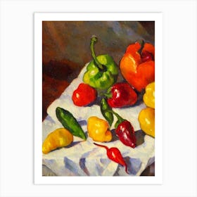 Anaheim Pepper Cezanne Style vegetable Art Print