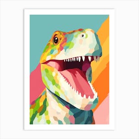 Colourful Dinosaur Scelidosaurus 1 Art Print