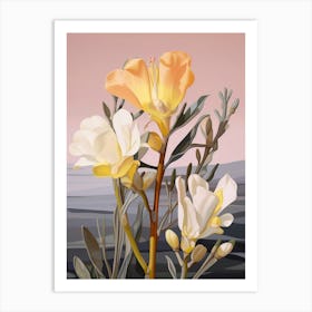 Freesia 1 Flower Painting Art Print