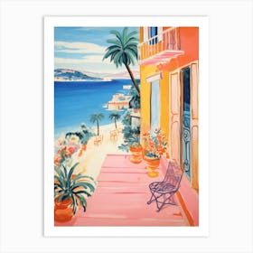 Costa Smeralda, Sardinia   Italy Beach Club Lido Watercolour 7 Art Print