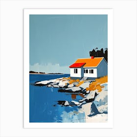 House By The Sea, Sweden Art Print