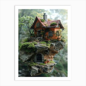 Fairy House On A Rock Art Print