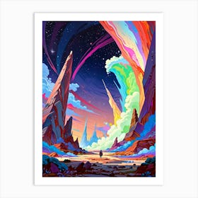 Psychedelic Landscape 3 Art Print