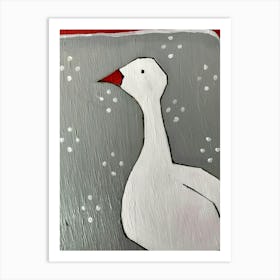 White Goose Art Print