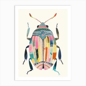 Colourful Insect Illustration June Bug 17 Art Print