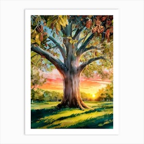 Sunset Tree 3 Art Print