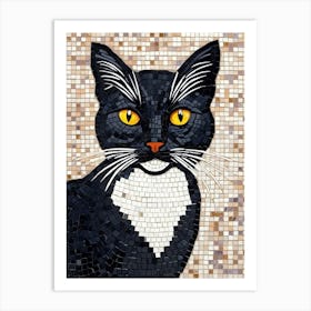 Mosaic Cat 6 Art Print