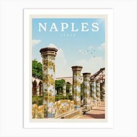 Naples Italy Travel Poster Art Print