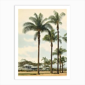 Blacksmiths Beach Australia Vintage Art Print