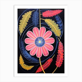 Veronica 2 Hilma Af Klint Inspired Flower Illustration Art Print