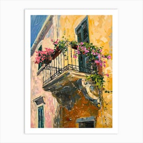 Balcony Painting In Bari 3 Art Print