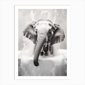 Elephant In The Bath 2 Art Print