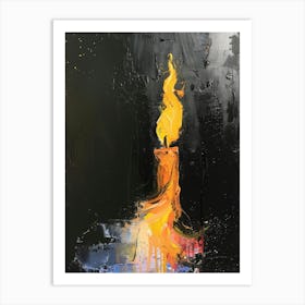 Candle Burning Art Print