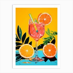 Aperol Colour Pop 1 Art Print