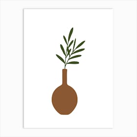 Olive Tree In A Vase Art Print