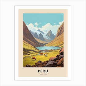 Lares Trek Peru 2 Vintage Hiking Travel Poster Art Print