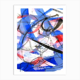 Active Democracy Series No. 3 Red White Blue Art Print