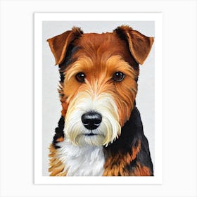 Welsh Terrier 2 Watercolour Dog Art Print