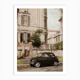 Fiat Cinquecento In The Street, Rome Art Print