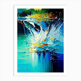 Water Splatter Water Waterscape Impressionism 1 Art Print