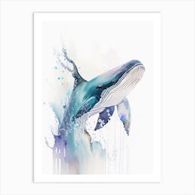 Strap Toothed Whale Storybook Watercolour  (3) Art Print