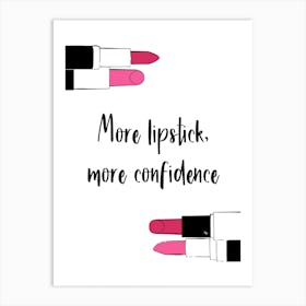 Lipstick Quote Art Print