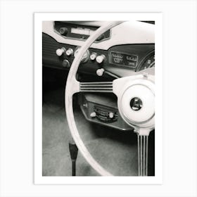 Vintage Classic Car Dashboard Art Print