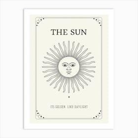 The Sun Print | The Sun and Moon Print Art Print