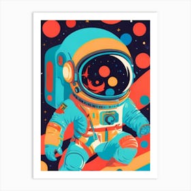 Astronaut In Space 7 Art Print