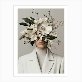 Flowers On The Head 1 Art Print