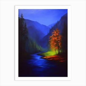 River At Night Art Print