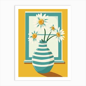 Daisies In A Vase 16 Art Print