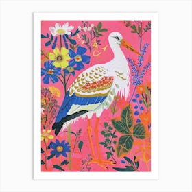 Spring Birds Stork 1 Art Print