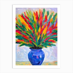 Rainbow Leaf Matisse Inspired Flower Art Print