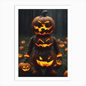 Halloween Pumpkins 6 Art Print