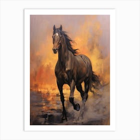 Horse Painting Vintage Art Print