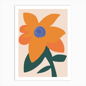 Macro Orange Bloom Art Print